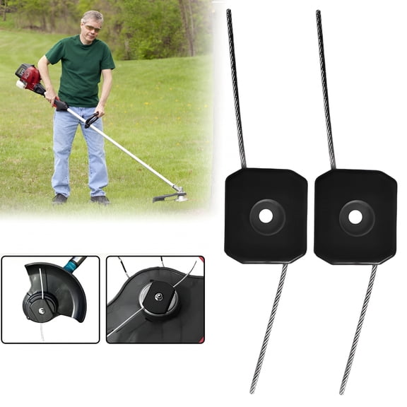 CURYMAY 2026 New Steel Wire Grass Trimmer Head,2 Pack Lawn Mower Weeding Head Brush Cutter,Universal Wire Weed Eater Head,Wire Weed Trimmer Head,Compatible with Most Lawn Mower