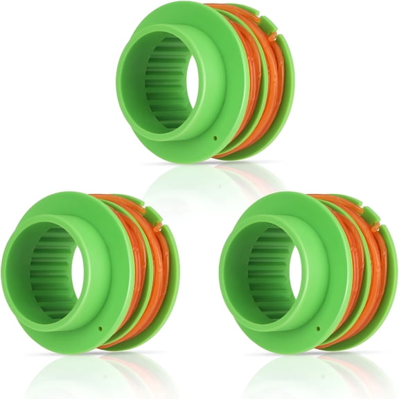 CURYMAY 2026 New String Trimmer Spool Compatible with 15Inch 0.095" Auto-Feed Twist Dual Line (3 Pack) for Lawn, Garden, Yard, Brush Cutter, Outdoor Trimming