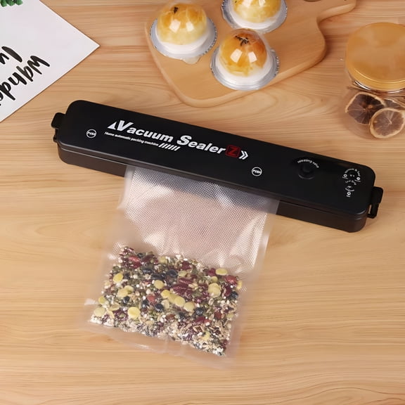 CURYMAY 2026 New Vacuum Sealer Packaging Machine Household Food Automatic Vacuum Sealing Machine Small Sealing Machine,Black