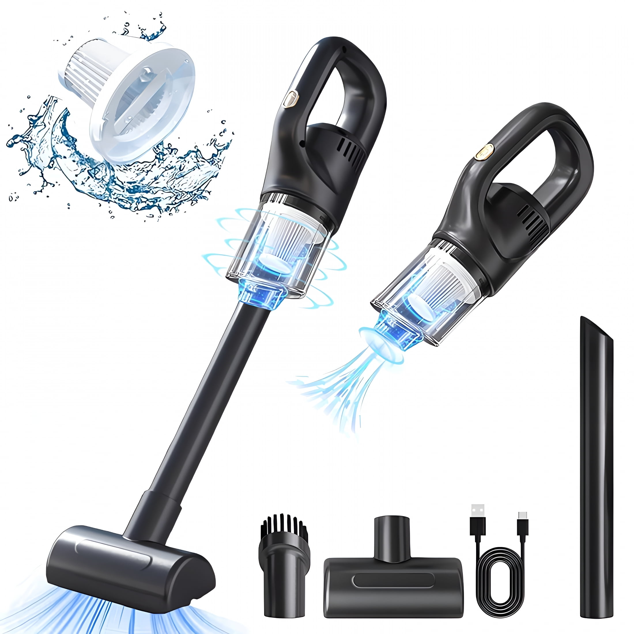 CURYMAY 2026 New Wet Vacuum for Carpet Handheld Vacuum Cleaner Wireless Compressed Electric Air Duster 9000Pa Suction Portable Usb Vacuum Buster Air Blower for Car Desk Computer Keyboard Home