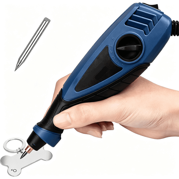 CURYMAY 25W Engraving Pen,6 Speed Power Engraving Tool,Handheld Engraver Pen with Tungsten Carbide Steel Bits for Wood Metal Glass Professional Etching Tool Engraving Tool