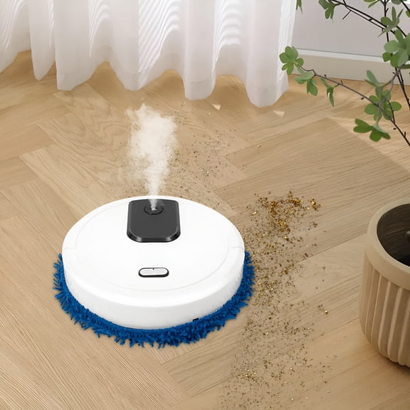 CURYMAY 3-in-1 Smart Robot Mop and Floor Sweeper with Spray & Humidifier USB Rechargeable Auto Dust Cleaner for Hard Floors