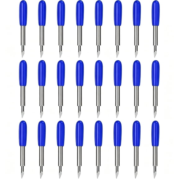 CURYMAY 30Pcs Deep Cut Blade,Replacement Blades Compatible with Explore 4/3/Air One/Air/Air 2/Maker/Maker 4/3/2 Cutting Machines Cut Materials Up to 1.5Mm Thickness,60 Degree Fine Point Blades