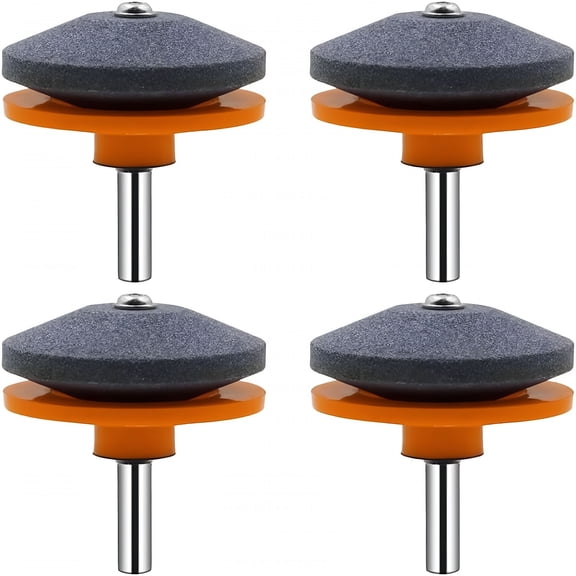 CURYMAY 4 Pcs Upgraded Lawnmower Dull Blade Sharpener