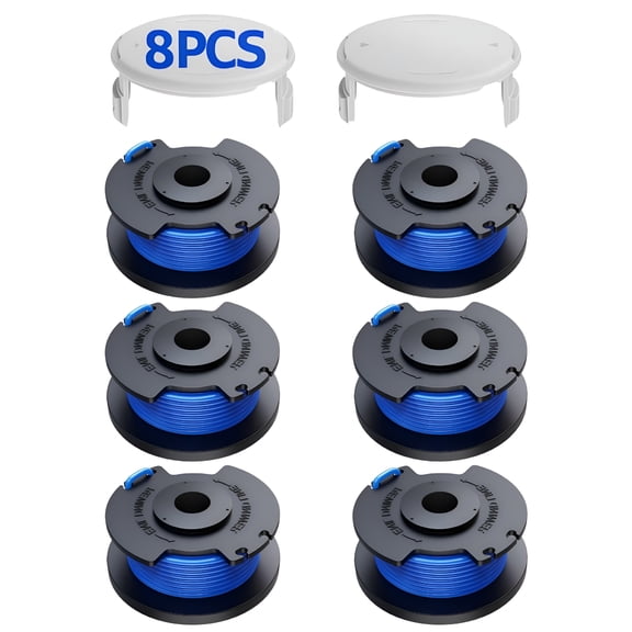 CURYMAY 8-Pack 0.065-Inch Weed Wacker String Trimmer Line,11Ft Automatic Feed,Compatible with 18V 24V 40V Trimmers