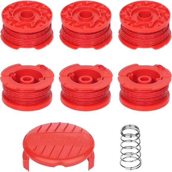 CURYMAY 8Pcs String Trimmer Line(0.08",20Ft)With Cap Head,Weed Eater Wacker Replacement String Line,Compatible with Weed Eater Models