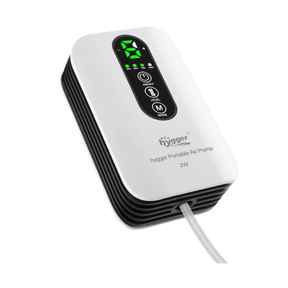 CURYMAY Battery Powered Aquarium Air Pump,Usb Rechargeable Aerator for Bait Bucket,Quiet Adjustable Flow Fish Tank Bubbler,Portable Fish Oxygen Air Pump for Outdoor Fishing,Power Outages