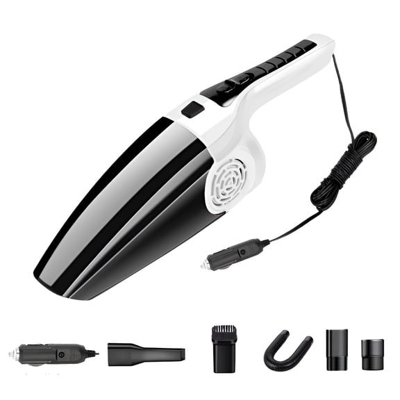 CURYMAY Car Vacuum Cleaner,120W High-Power,Dry/Wet Dual Use,5M Hose,Multi-Attachments,Strong Suction,Noise Reduction,12V Lighter Plug,For Interior/Seat/Gap Cleaning