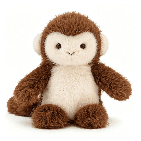 CURYMAY Cute Monkey Stuffed Animal Soft Palm-Sized Monkey Plush 6" Stuffed Monkey Toy Gifts for Kids Girls Boys Adults Monkey Plush(Brown Monkey)