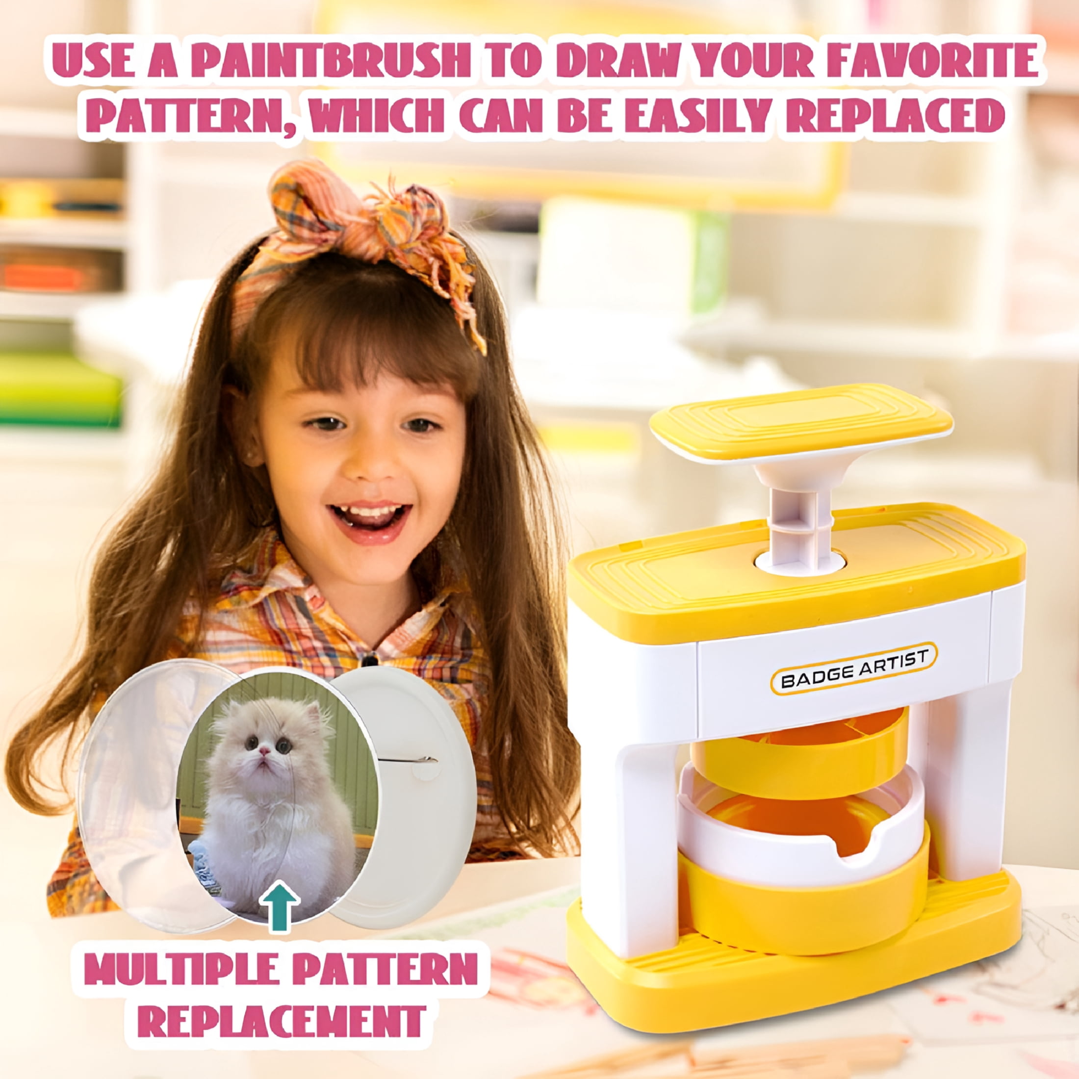CURYMAY DIY Pin Badge Button Maker Gift Button Maker Machine For Christmas with Badge Button Press Machine