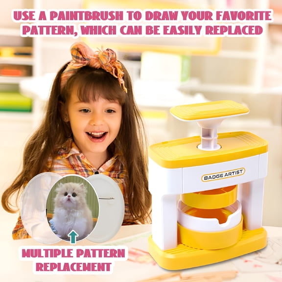 CURYMAY DIY Pin Badge Button Maker Gift Button Maker Machine For Christmas with Badge Button Press Machine