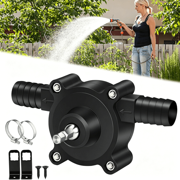 CURYMAY Drill Pump for Water, Electric Fluid Transfer Pump, Drill Powered Transfer Pump, Portable Small Water Pump to Remove Water, Oil, Fluid Diesel, Kerosene