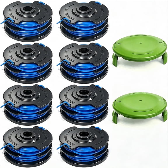 CURYMAY Dual Line Replacement String Trimmer Line Spool for Portland 62567 62338 63387 13" String Trimmer,29082 29242 Replacement Spool&Cap for Greenworks 21212 21272 13" 15" Corded String Trimmer