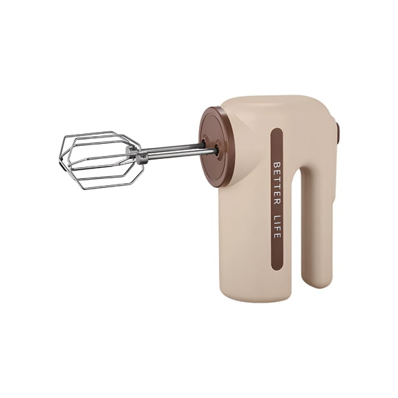 CURYMAY Electric Cream Whisk Mixer Professional 33W Handheld Batter Blender 5V Kitchen Mixing Tool Brown Plastic Hand Mixer for Whipping & Baking Compact 18.5Cm Design 580G Lightweight 15-Min