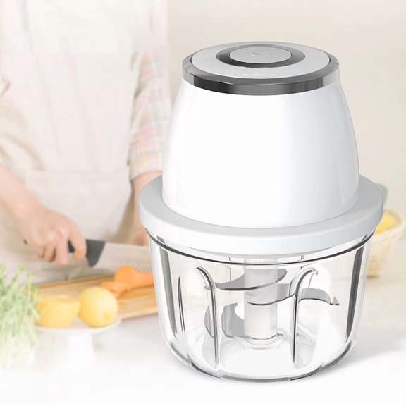 CURYMAY Electric Food Chopper with LED Indicator, 350ml Cordless Mini Food Processor for Garlic, Onion, Vegetables & Meat Rechargeable USB-C Blender, Baby Food Portable
