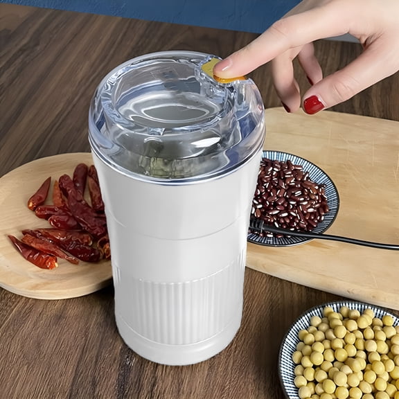 CURYMAY Electric Herb Grinder Spice Mill with 120G Capacity Stainless Steel Blades for Fine Powder Grinding of Herbs,Spices,Coffee Beans,Nuts & Grains Herb Grinder Electric