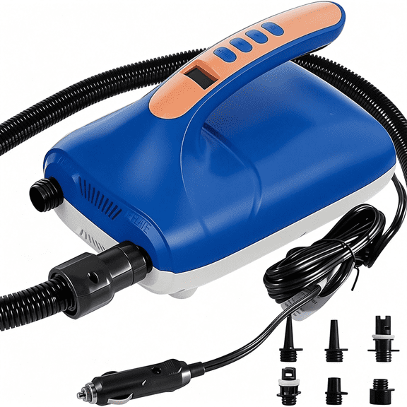 CURYMAY Electric Paddle Board Pump,20Psi Sup Air Pump with Inflation&Deflation Functions&12V Dc Car Connector,Portable Quick Inflator for Inflatable Paddleboard,Kayaks,Boats and Air Mattresses