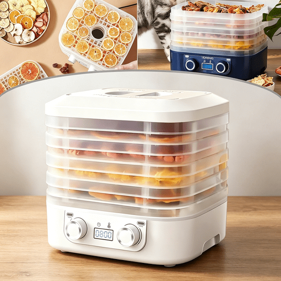 CURYMAY Food Freeze Dryer Machine for Home,Dryer Machine for Candy and Snacks,Adjustable Timer Food Dehydrator Machine with 360 Airflow and Temperature Control for Meat Fruits Vegetables(White)