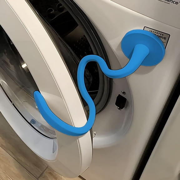 CURYMAY Front Load Washer Door Prop - Magnetic Washing Machine Door Stopper with 2.6-Inch Magnet Base,Removable Washer Door Holder Keep Washer Door Open to Prevent Odors (Blue)