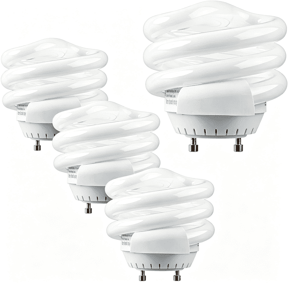 CURYMAY Gu24 18W T2 Spiral Cfl Puck Light Bulb 3500K Neutral White 2-Prong Cfl Light Bulbs