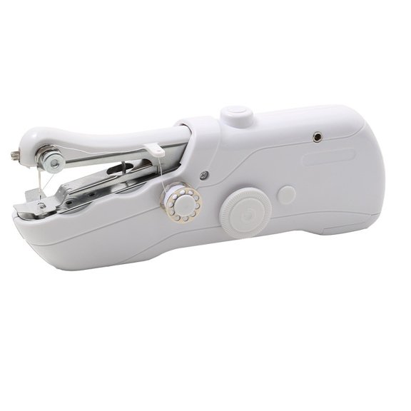 CURYMAY Handheld Portable Sewing Machine-Includes Needle&Thread Kit,For Beginners,Plug-In Electric Single Thread Mini Mender,For Quick Clothing Jeans Repairs,Home Travel Diy(White)