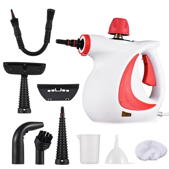 CURYMAY Handheld Steam Cleaner 1050W – High Temperature Pressurized Steamer with 9 Accessories,Portable Multi-Purpose Cleaning Machine for Kitchen,Bathroom,Car&Sofa