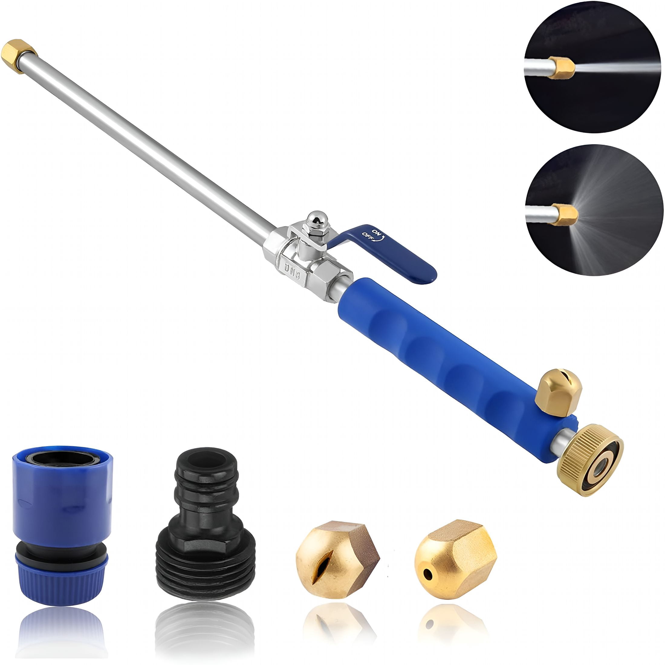 CURYMAY High Pressure Power Washer Wand for Garden Hose with Jet Nozzle and Fan Nozzle Hydro Jet Power Sprayer for Car Washing Or Garden Cleaning Made of Durable Metal