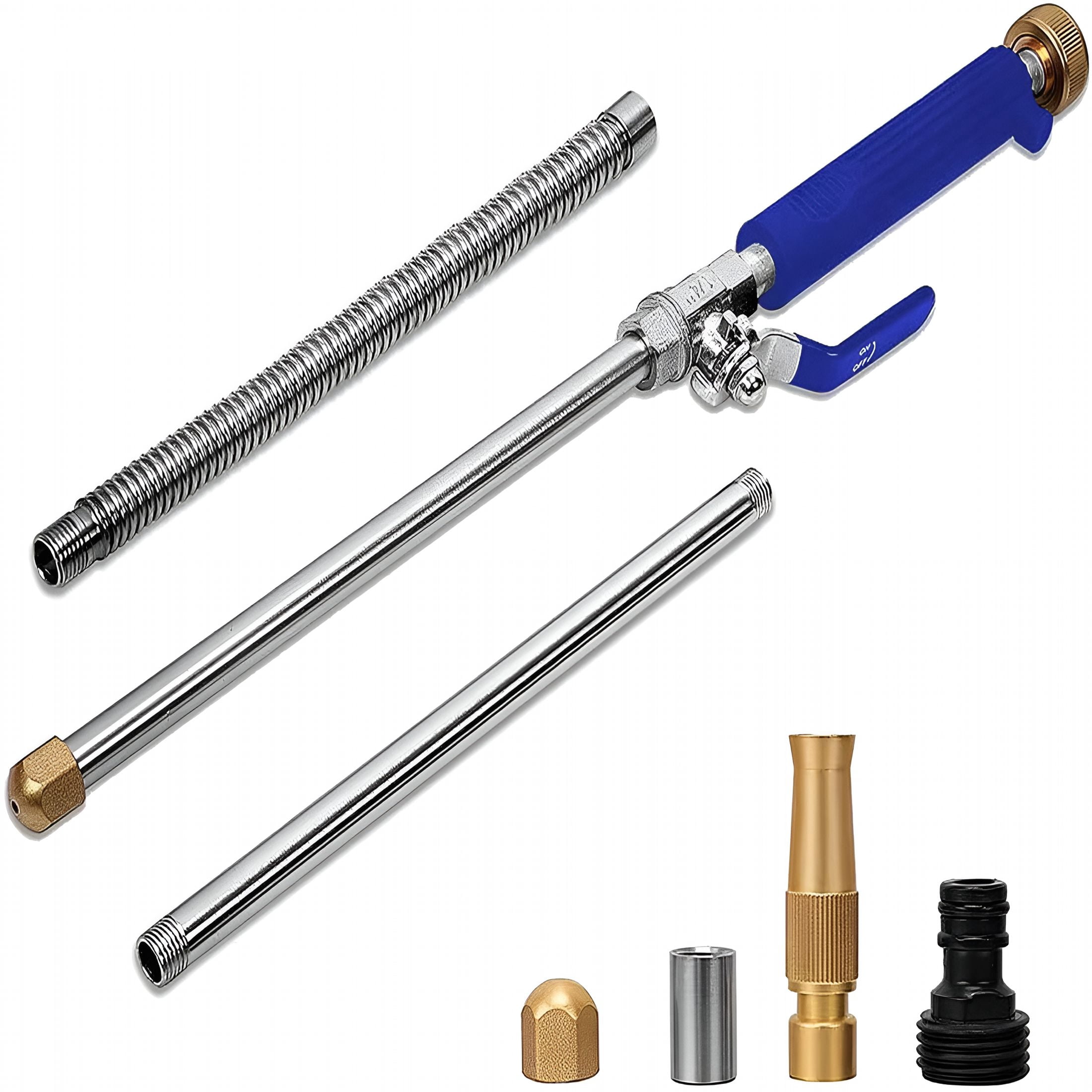 CURYMAY High Pressure Power Washer Wand, Watering Sprayer Cleaning Tool, Hydro Jet Water Hose Nozzle, Wand Lance for Gutter Patio Car Pet Window Blue