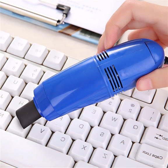 CURYMAY Mini USB Keyboard Vacuum Cleaner, Portable Computer Dust Sweeper with Detachable Cup and Brush, Rechargeable Air Duster Alternative for Home, Office, and Car