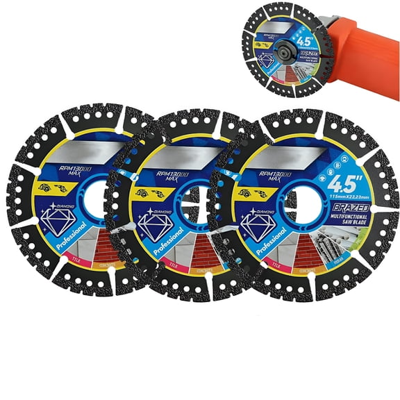 CURYMAY Multi-Purpose Saw Blades: Cut Through Anything for Unmatched Power and Precision, 4.5" Multi-Material Cutting Blades, Heavy Duty Angle Grinder Discs for Cutting Tile, Marble, Metal Plastic