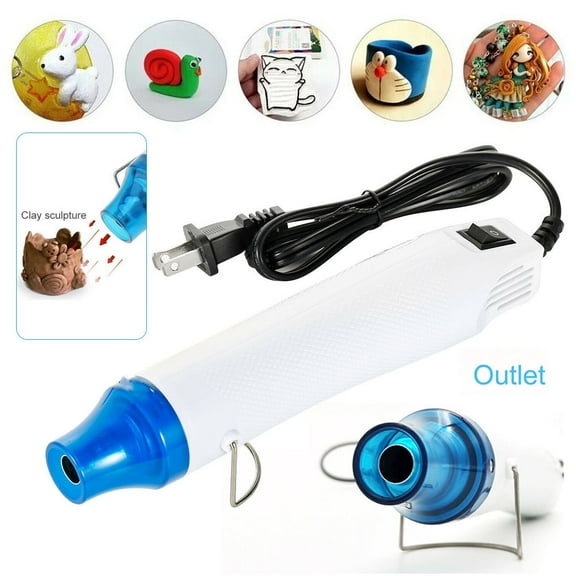 CURYMAY Portable Mini Heat Gun, 300W Hot Air Pen Tool for DIY Crafts, Embossing, Drying Paint, Model Making, and Home Repair, Compact Black