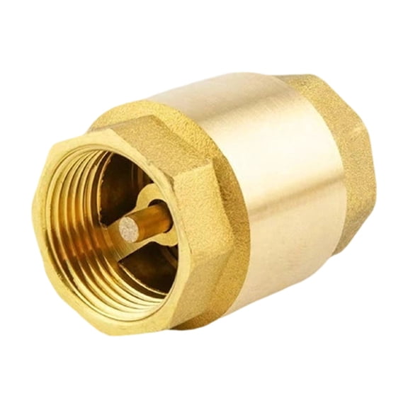 CURYMAY Solid Brass 3/4 Inch In-Line Spring Check Valve 3/4" Npt Female Thread One-Way Non-Return Prevent Water Back-Flow