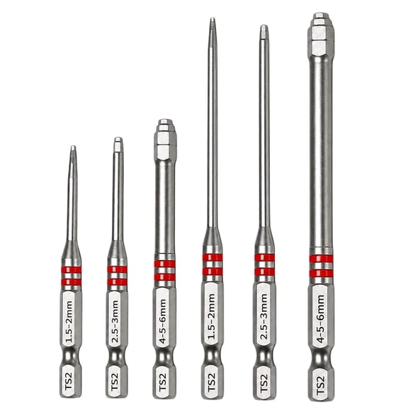 CURYMAY Stepped Hex Drill Bit Set 6-Piece Pagoda-Shaped Design,High Torque,Wear-Resistant,Compatible with Electric Drills,Screwdrivers & Wrenches for Diy & Professional Use