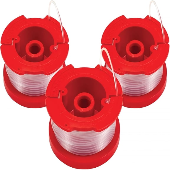 CURYMAY String Trimmer Line, Weed Eater String, 0.065-Inch, 30-Feet of Replacement Spool, 3-Pack Spools