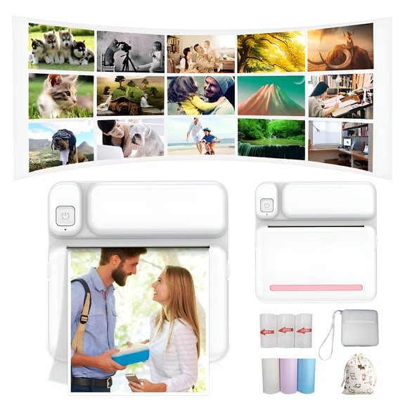 CURYMAY Thermal Portable Bluetooth Printers 57Mm Mini Wireless Pos Thermal Image Photo Printers for Android Ios Mobile Phone