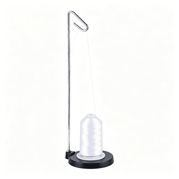 CURYMAY Thread Spool Holder Stand, All Metal Sewing Thread Stand for Embroidery, Quilting & Serger Thread, Freestanding Cone Holder for 500-5500 Yard Spools, Smooth Feed Guide, Black