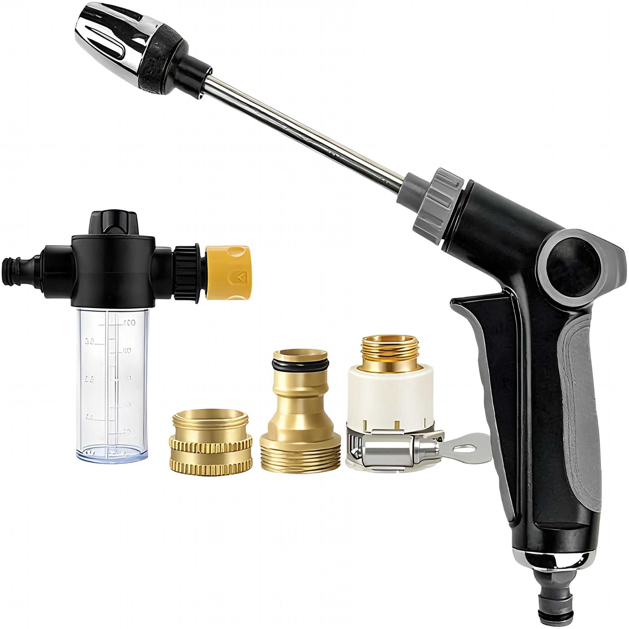 CURYMAY Turn Any Hose into a High Pressure Water Washer Jet,Heavy Duty Garden Hose Nozzle,Multi Function Lawn Garden Watering Sprayer,Spray Nozzles for Garden Hose for Cleaning Yard Pets Car