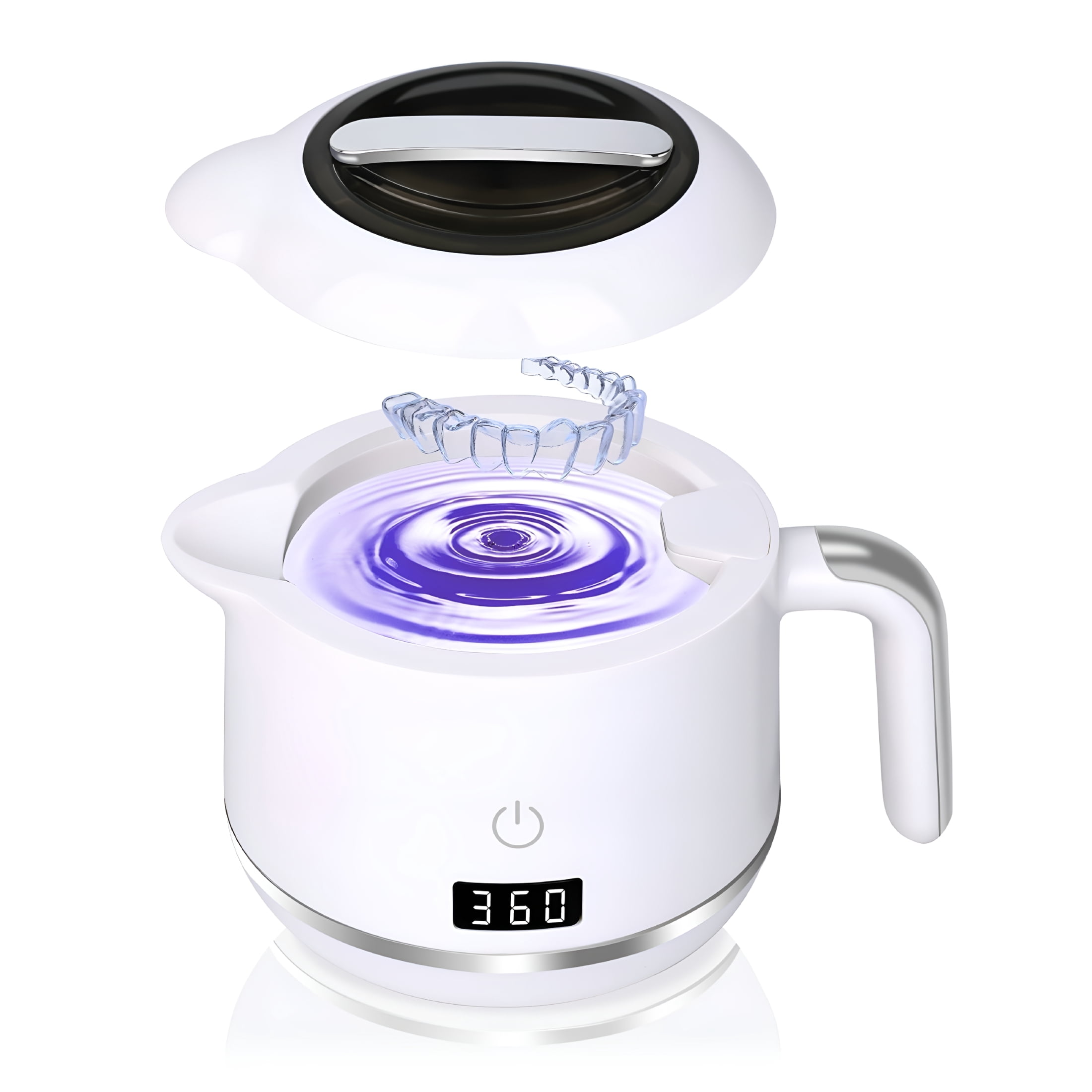 CURYMAY Ultrasonic Cleaner for Dentures,Retainers,Aligners,Portable Dental and Jewelry Cleaner with Ultrasonic