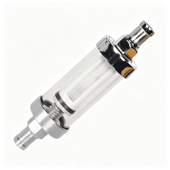 CURYMAY Universal Fuel Pump Filter Universal 3/8"Inlet/Outlet Fuel Filter Clear View-Glass Inline Fuel Filter