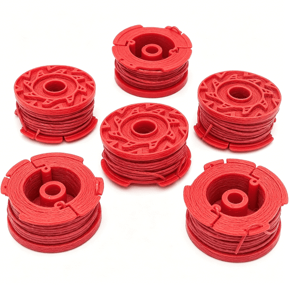 CURYMAY Weed Eater String Trimmer Line 0.080" 20Ft 6-Pack,Compatible with Craftsman Weed Wacker String Trimmer Spool Replacement Twist Line