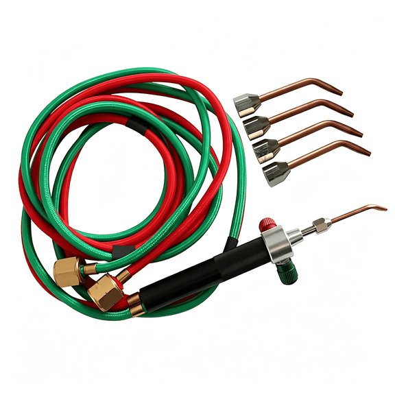 CURYMAY Welding Torch with 5 Tips for Oxygen Cylinders and Hoses,Mini Gas Little Torch Portable Jewelry Repairing Torch Kit,Mini Oxygen Acetylene Welding Torch for Jewelry Repairing