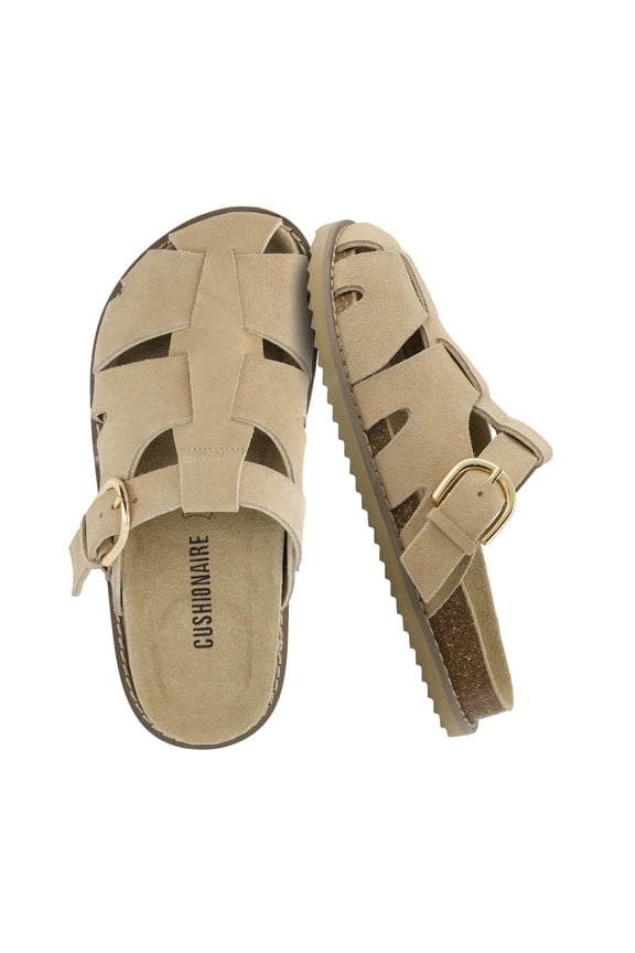 Benson Fisherman Sandals for Women – Suede Slip On Closed Toe Womens Clogs with Memory Foam Cork Footbed and Arch Support