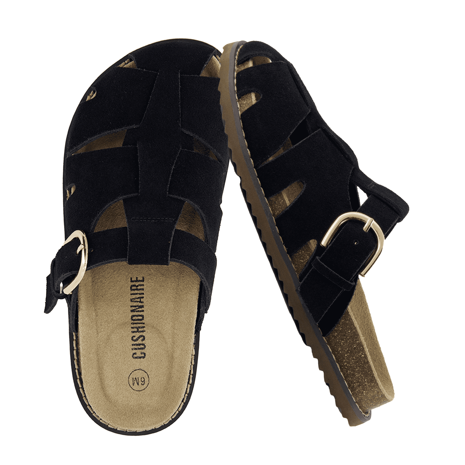 CUSHIONAIRE Sandali Scorrevoli Da Donna In Pelle Vegana Con Memory Foam – Comodi E Alla Moda – Disponibili Anche In Taglie Larghe – Colore Bone (EU 37)