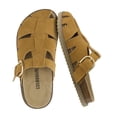 thumbnail image 1 of Cushionaire Benson Fisherman Sandals for Women – Suede Slip On Closed Toe Womens Clogs with Memory Foam Cork Footbed and Arch Support, 1 of 19