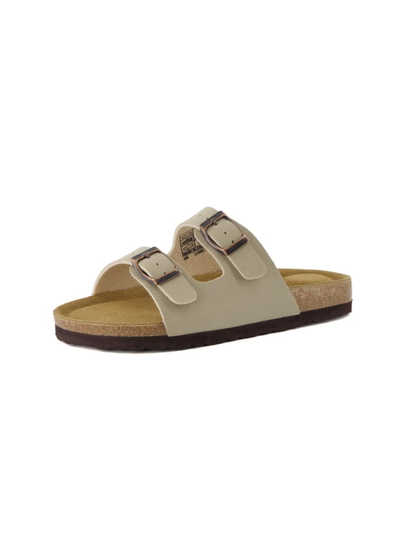 Lane Boys and Girls Sandals, Comfortable Cork Footbed Slide Sandals with Adjustable Straps and Supportive Cushioned Design - Kids Summer Sandals