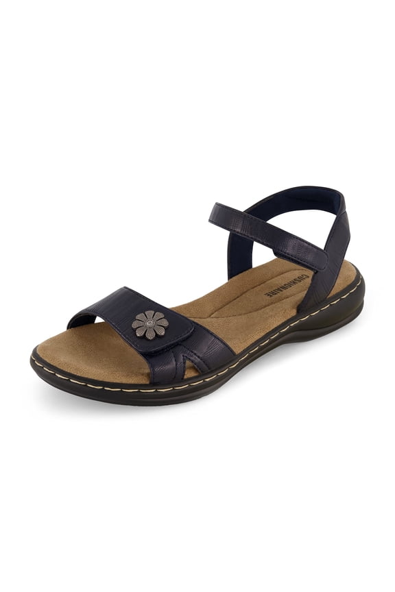 Women's Bloom comfort sandal with +Comfort Foam and Wide Widths Available, Navy 6.5