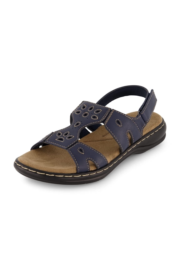 Women's Briar Comfort Sandal +Comfort Foam, Navy 9.5