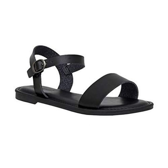 CUSHIONAIRE Women's Clara One Band Ankle Strap Sandal +Memory Foam, Wide Widths Available