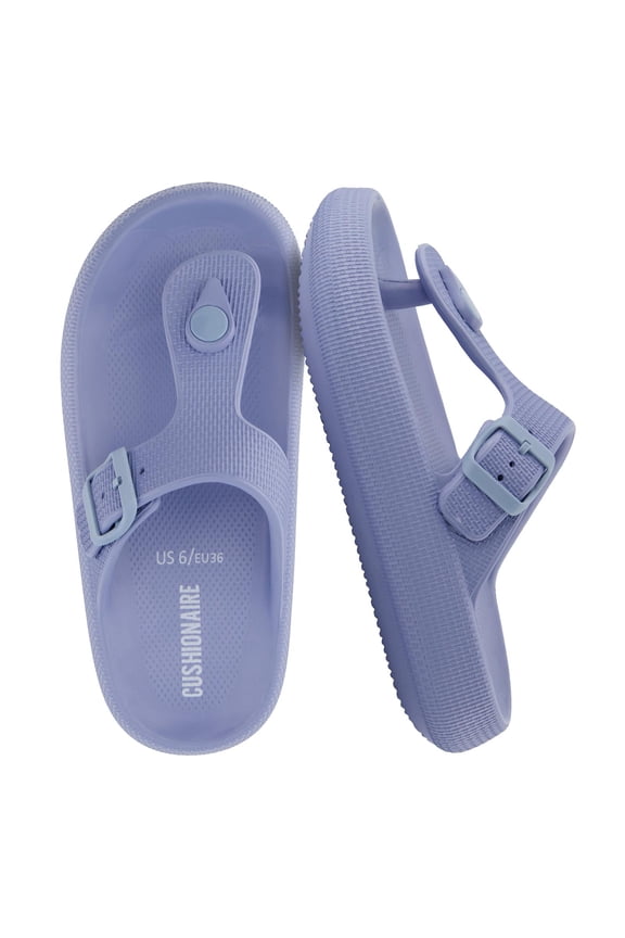 Flo Cloud Thong Sandals for Women - Waterproof Soft Flexible Upper, Molded Footbed, Non-Slip Traction Sole, Squishy 2.75” Comfort Platform Slide | Pool, Beach, Shower Footwear