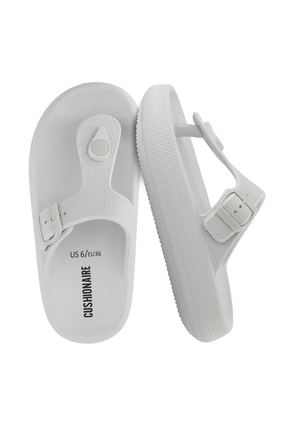 Flo Cloud Thong Sandals for Women - Waterproof Soft Flexible Upper, Molded Footbed, Non-Slip Traction Sole, Squishy 2.75” Comfort Platform Slide | Pool, Beach, Shower Footwear